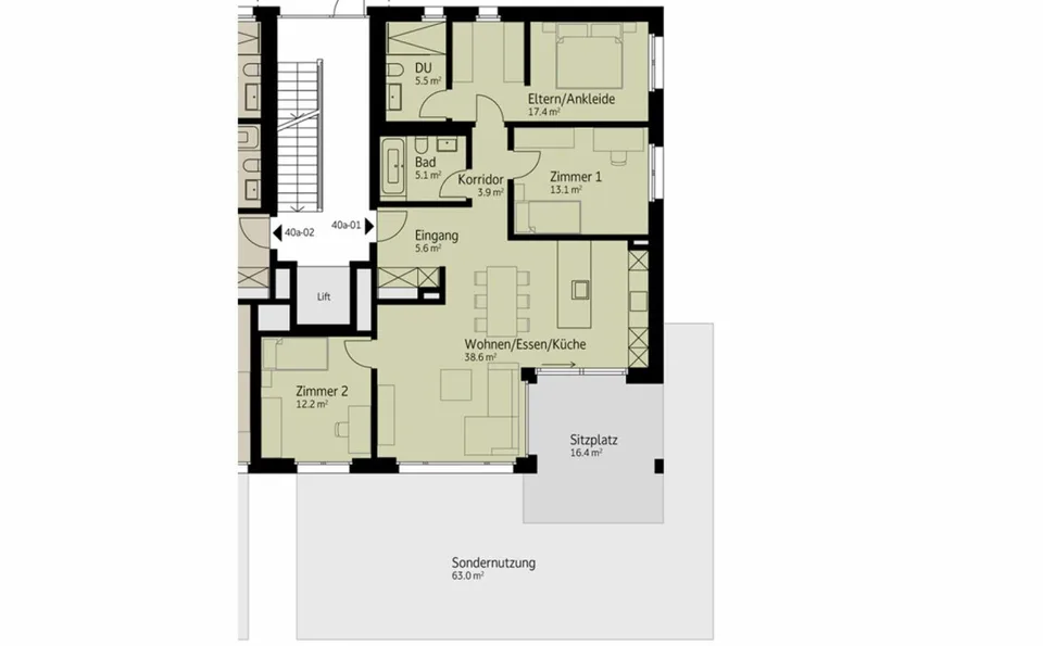 143 m² | 4.5-Zi.-Wohnung im EG | Erstbezug