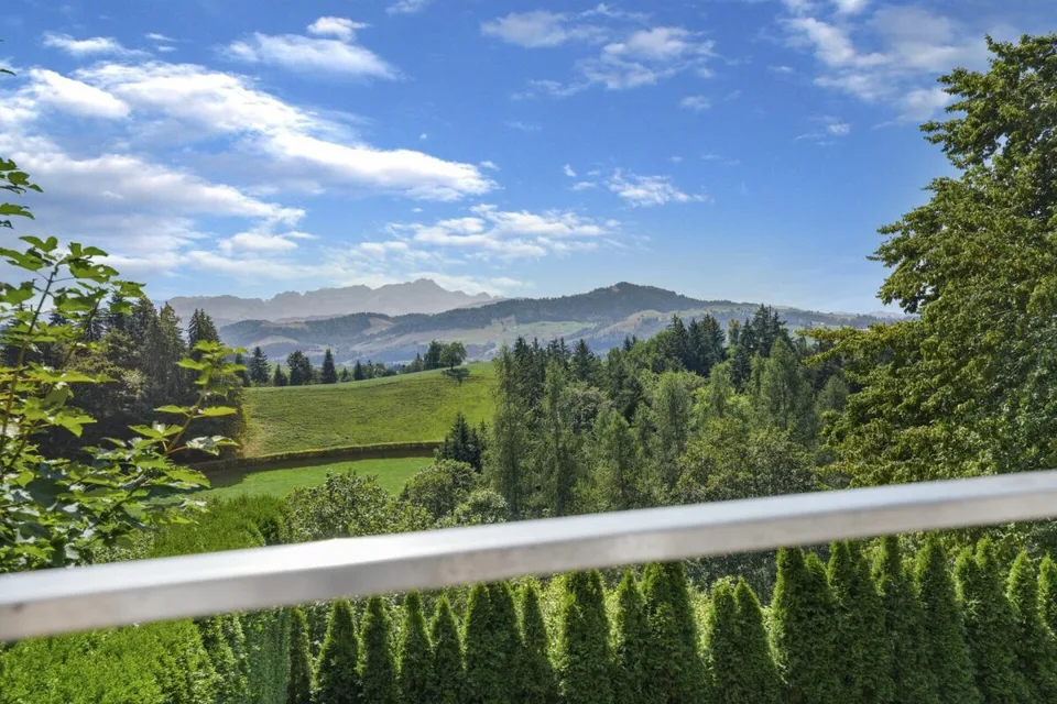 Vivere come in una casa unifamiliare! Grande appartamento maisonette ben curato con panorama Alpstein e piscina