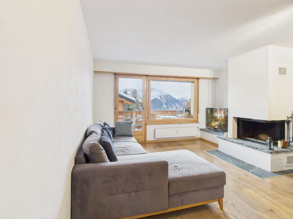 Chic 3.5 pièces - appartement meublé avec vue sur les montagnes à Verbier