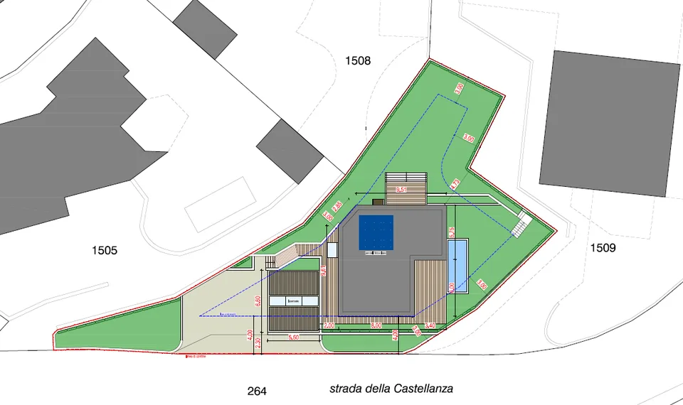 Land with construction project and lake view, Dino-Sonvico