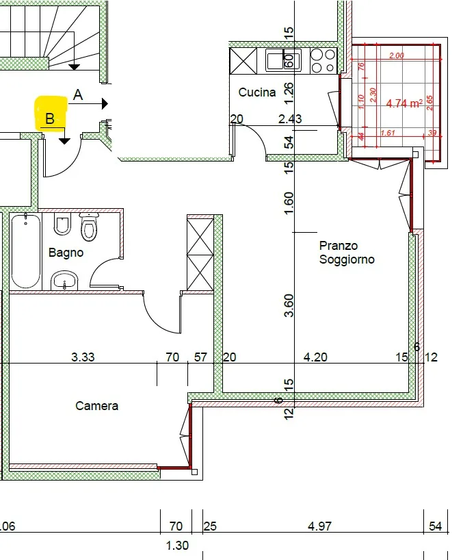 Wohnung mit 2.5 Zimmern, Komfort und Ruhe in Via Emilio Rava 1E