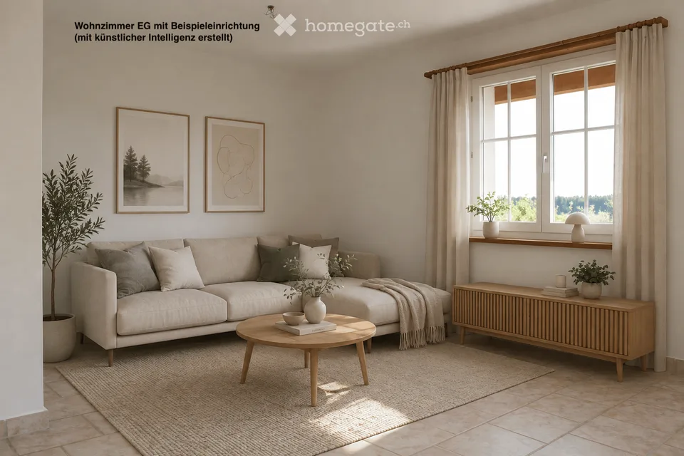 Idyllisches Wohnen im Grünen – 6.5-Zimmer-Haushälfte auf dem Bauernhof
