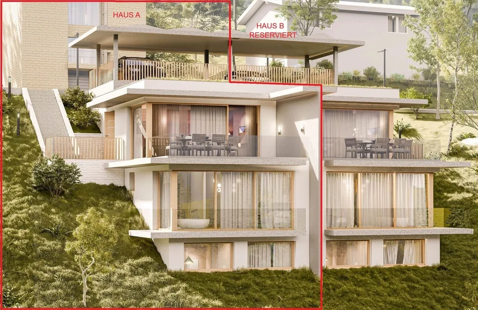 Neubauprojekt Alte Strasse mit zwei Doppeleinfamilienhäusern (Haus A)
