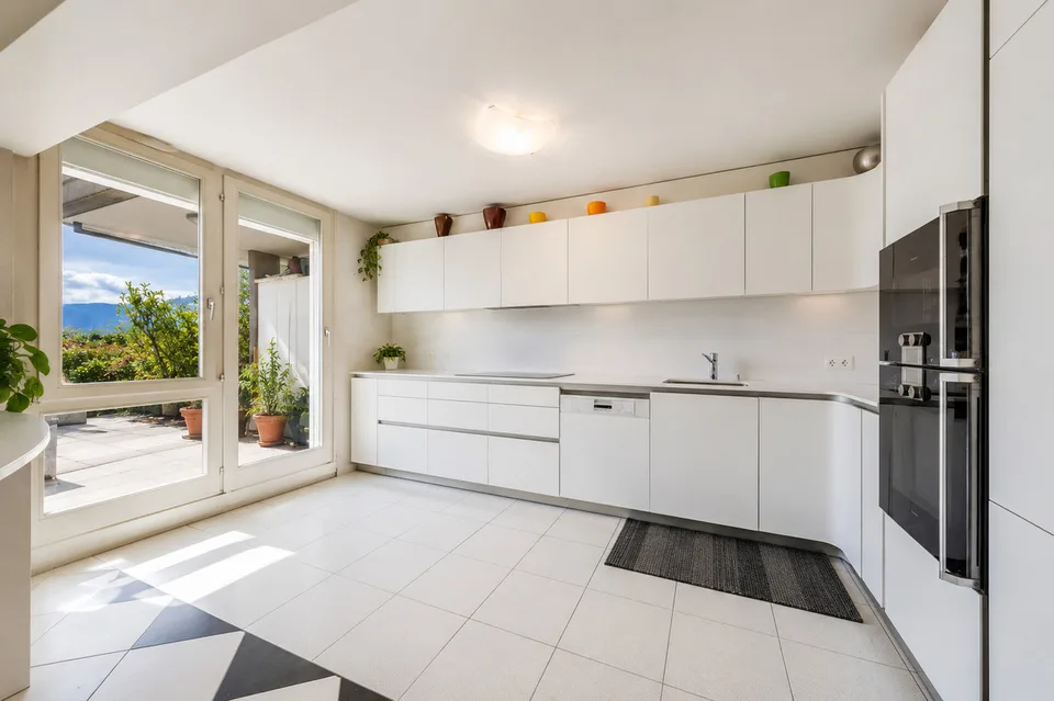 Duplex en rez-de-jardin avec vue lac