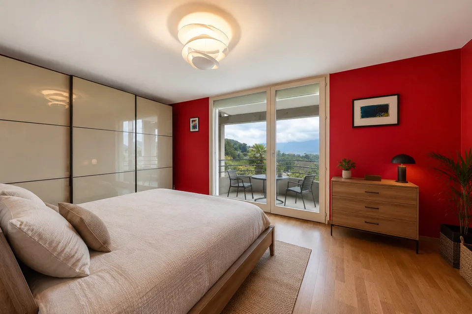 Duplex en rez-de-jardin avec vue lac