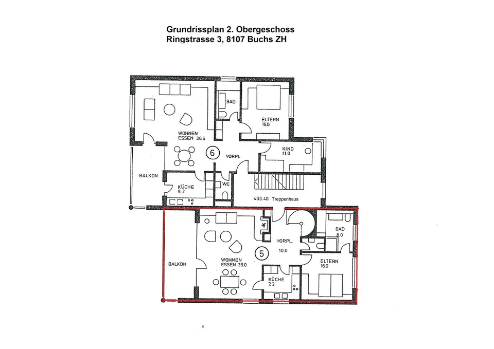 Grosse und helle Maisonettewohnung an ruhiger Lage