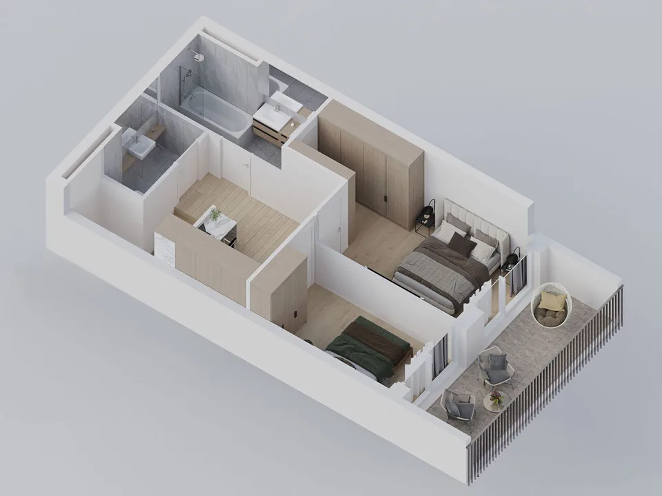 3,5 locali duplex nuovo nel centro di Sierre - spazioso e urbano
