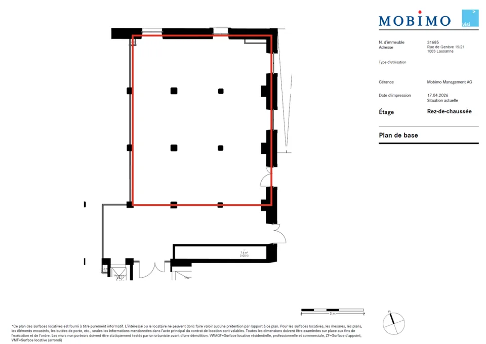 Einkaufsarkade von 150 m² im Herzen von Lausanne
