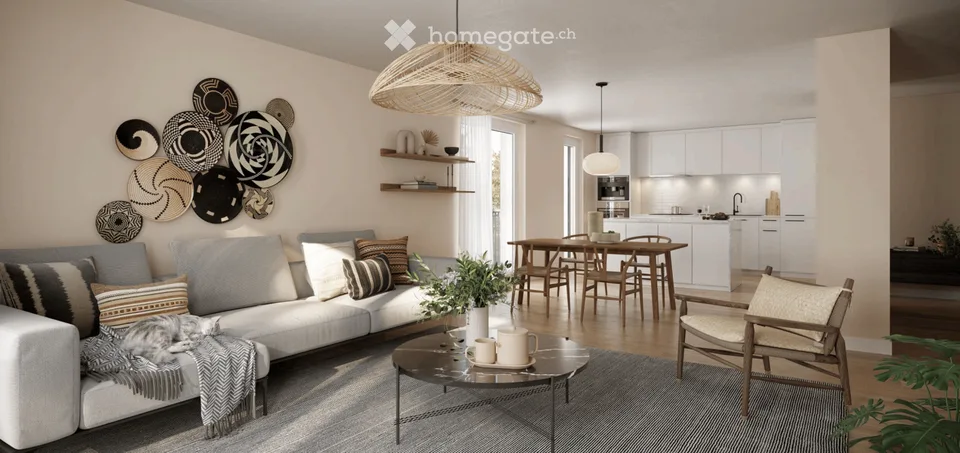 Appartamento nuovo di 3.5 locali con balcone e garage a Le Mont-sur-Lausanne