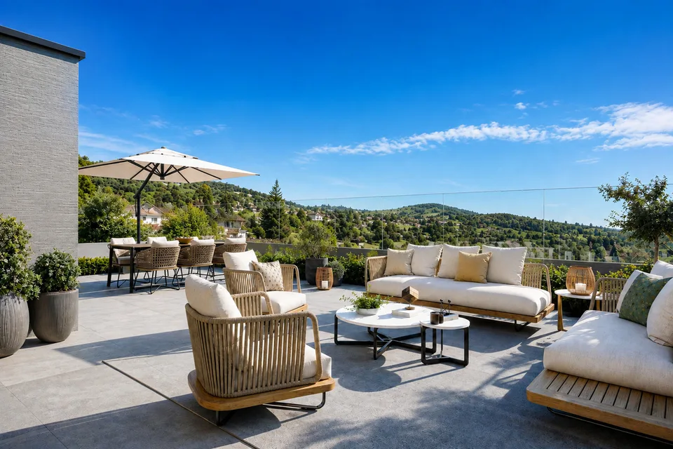 Luxuriöse 5.5-Zimmer-Attikawohnung mit 84 m² Panoramaterrasse