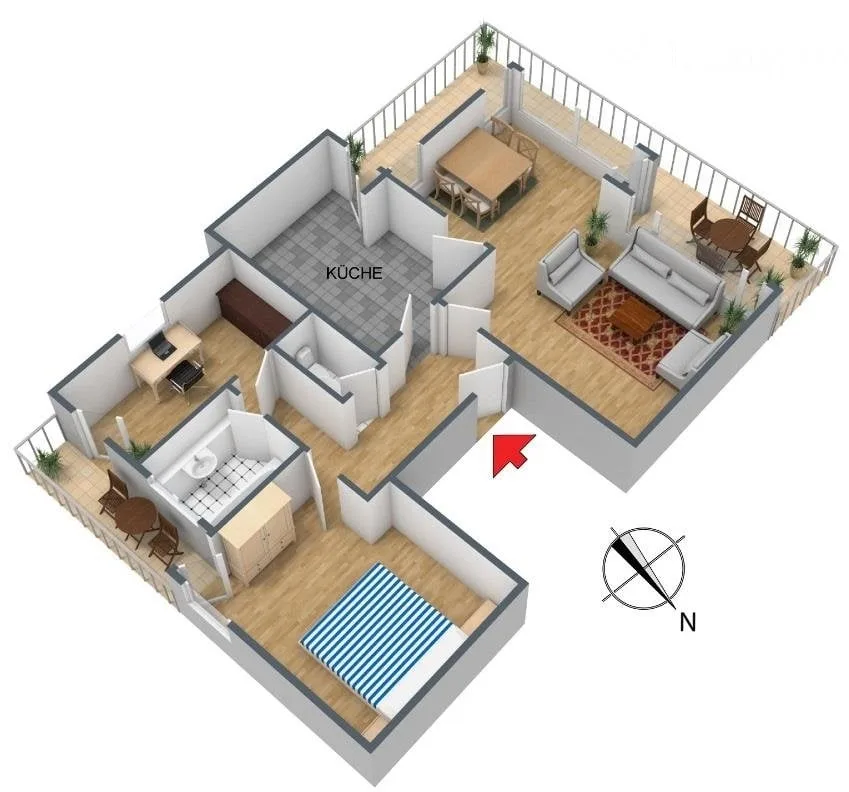 Appartamento 3 camere sul bordo del bosco