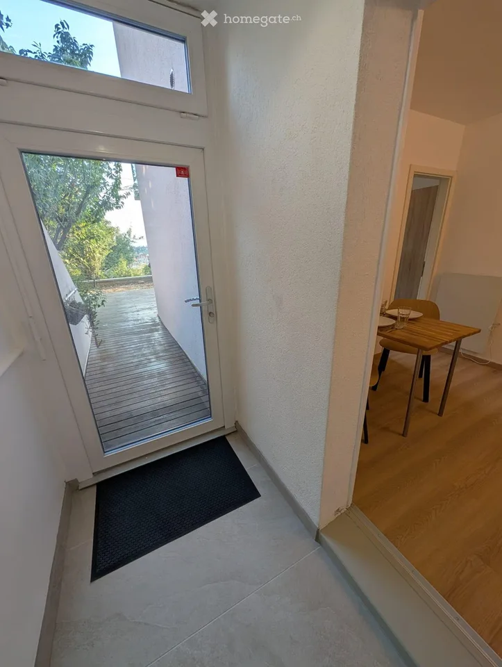 Renovated apartment, furnished 2 rooms with terrace in Bussigny