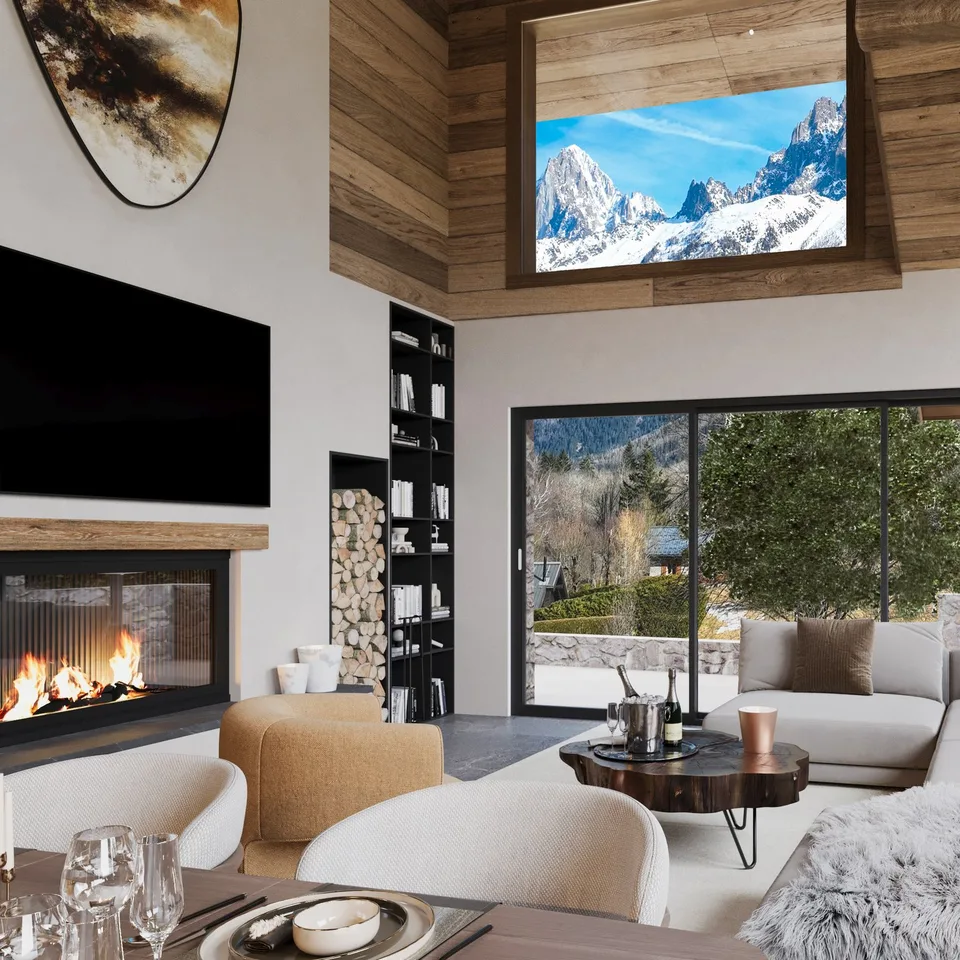 Chalet de haut standing au pied du Mont-Blanc.