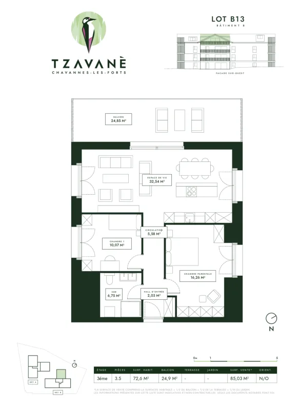 Superbe Attikawohnung mit 3.5 Zimmern und großem Balkon