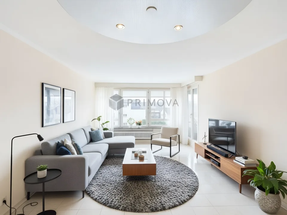 Appartement lumineux, moderne rénové 3 pièces avec balcon - loué et idéal comme placement de capital
