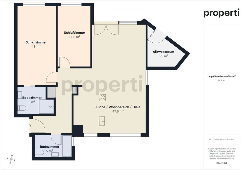 Appartement moderne et spacieux de 3,5 pièces à Adliswil