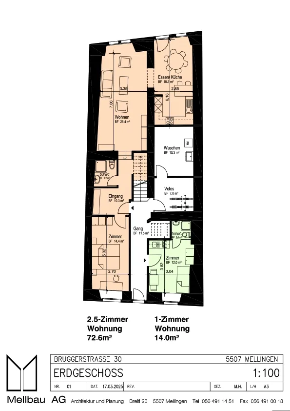 Charmant appartement 2.5 pièces au rez-de-chaussée