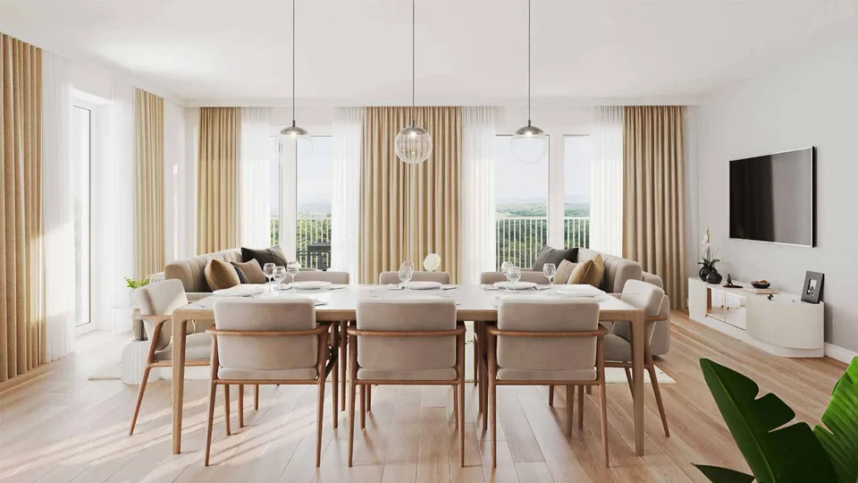 Appartement de 3.5 pièces avec balcon et vue sur le Jura