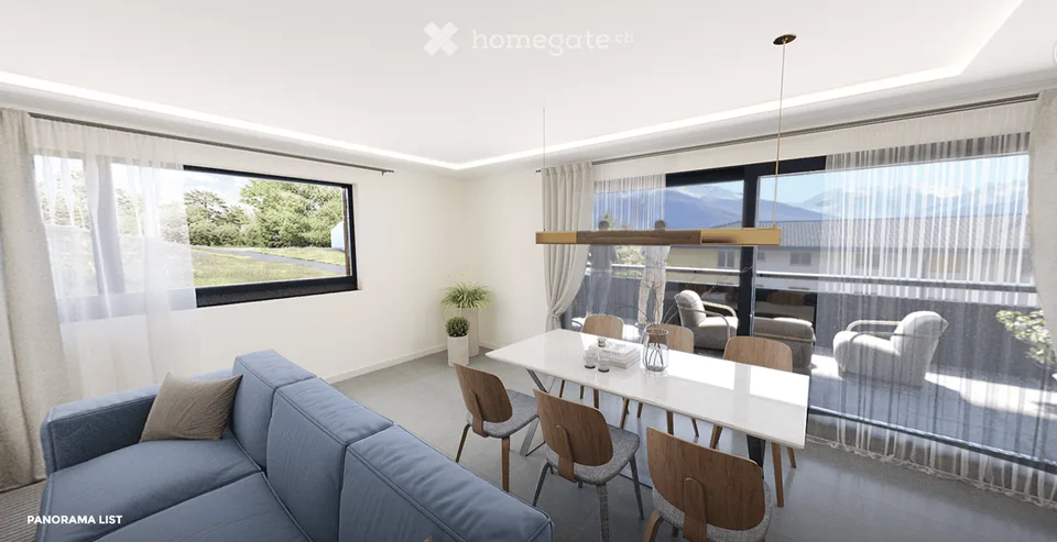 Appartement neuf de 3.5 pièces avec vue panoramique à Arbaz