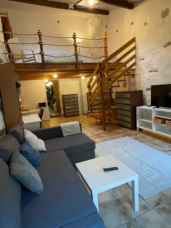 Atipico! Bella camera-loft arredata, di 45m2, a Lavaux