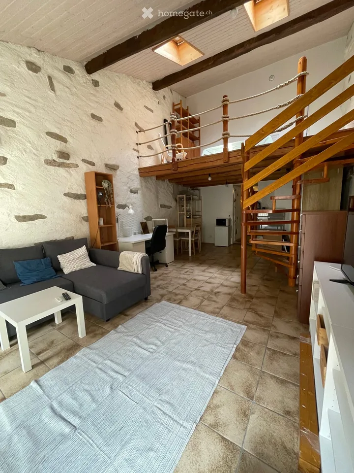 Atypique! Belle chambre-loft, meublée, de 45m2, en Lavaux