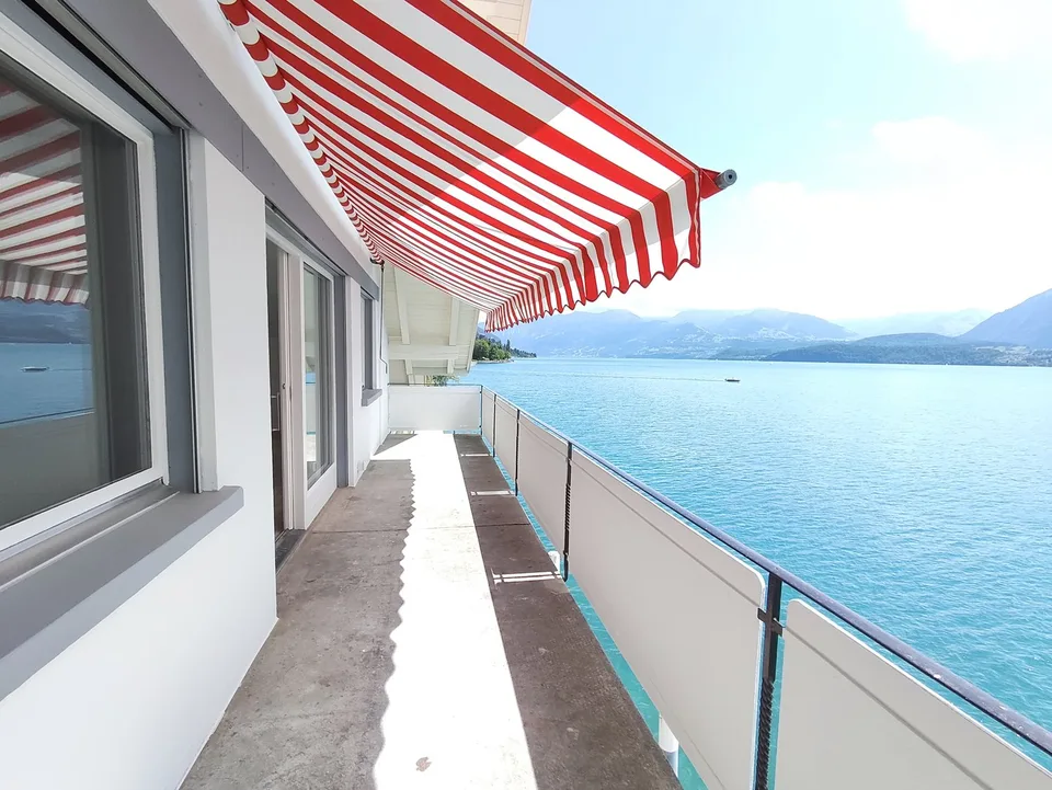 Charmante 3-Zimmer-Wohnung mit Seeblick in Oberhofen am Thunersee