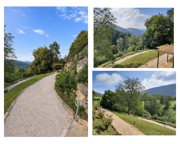 Maison individuelle avec vue panoramique et piscine naturelle