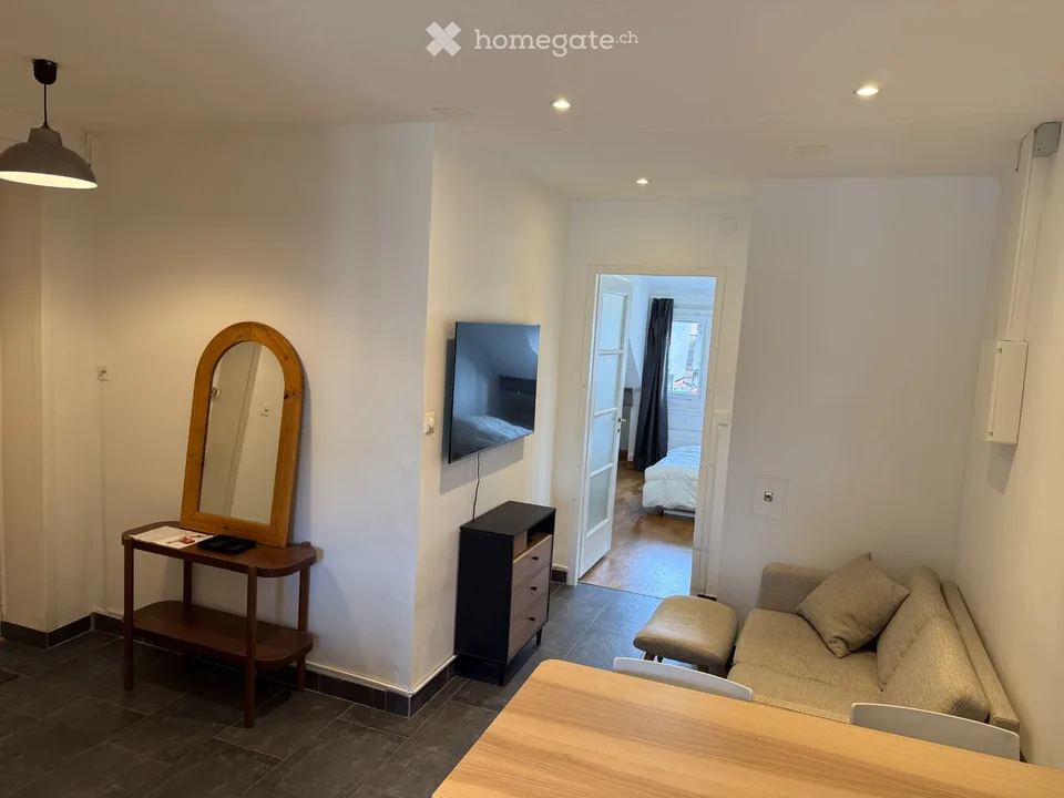 1 chambre meublé, 50 m², dans un coin calme des Pâquis