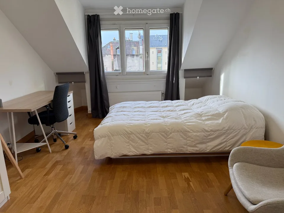 1 chambre meublé, 50 m², dans un coin calme des Pâquis