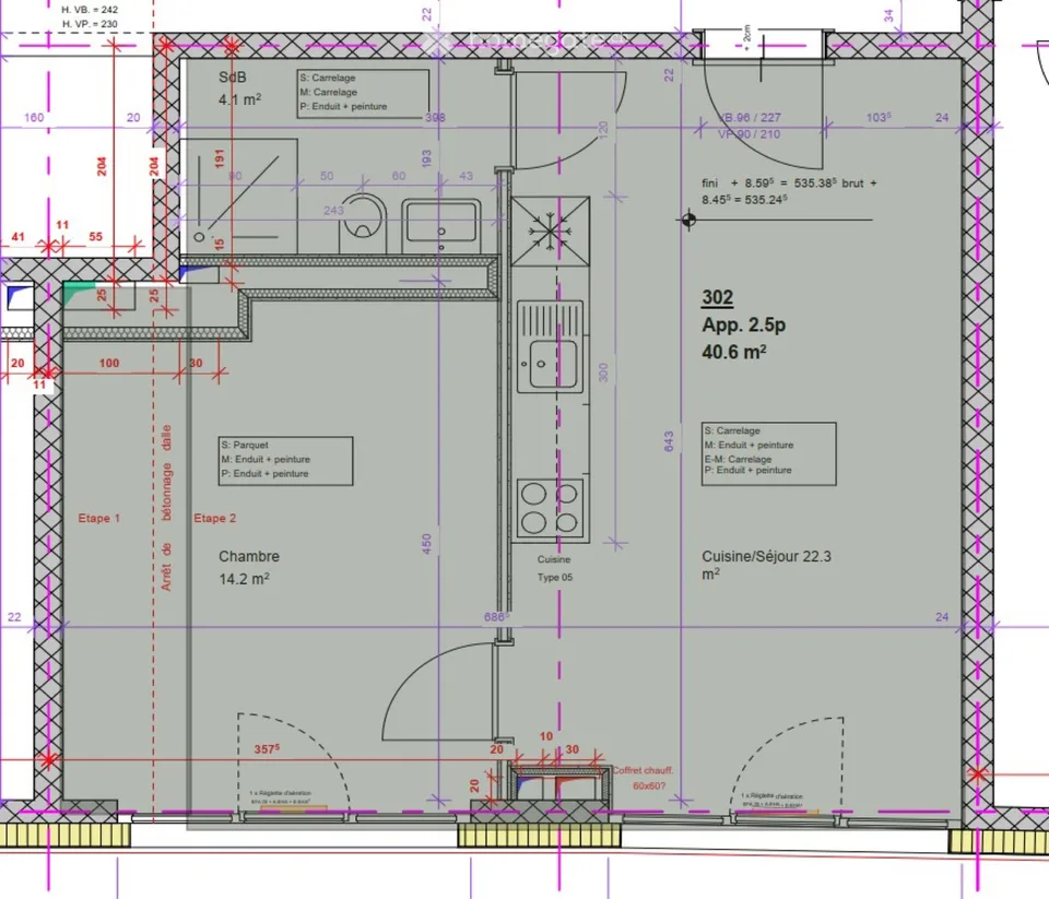 Appartamento di 2,5 locali a Losanna (Rue de la Borde)