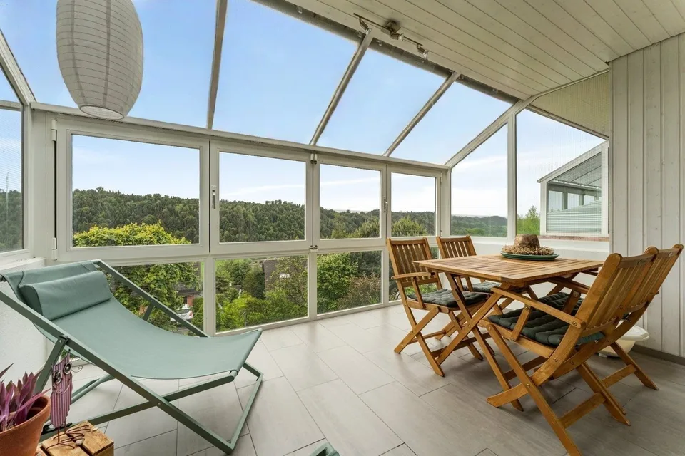Maisonette mit Garten und Panoramablick