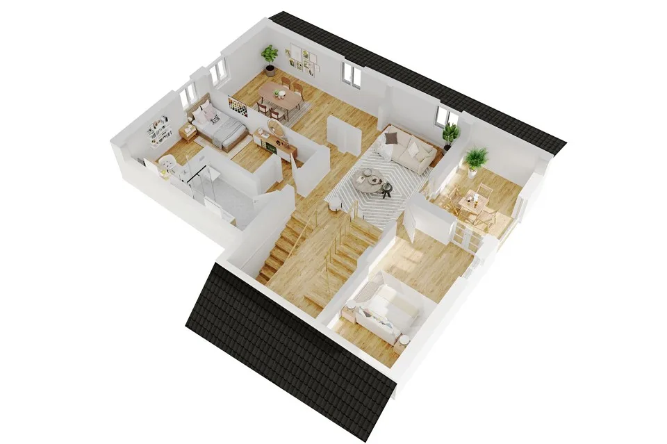 Grosse 4½-Zimmer Dachmaisonette
