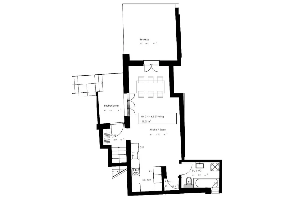Grosse 4½-Zimmer Dachmaisonette