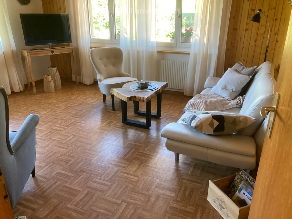 Large furnished 3.5-room ground floor apartment for temporary rent