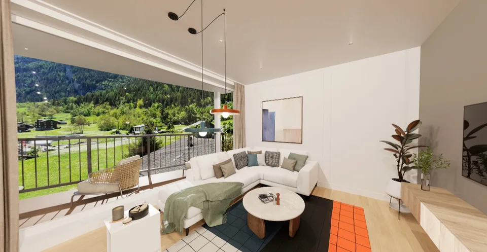 Appartement en attique neuf : 4,5 pièces avec vue de rêve, ascenseur & balcon