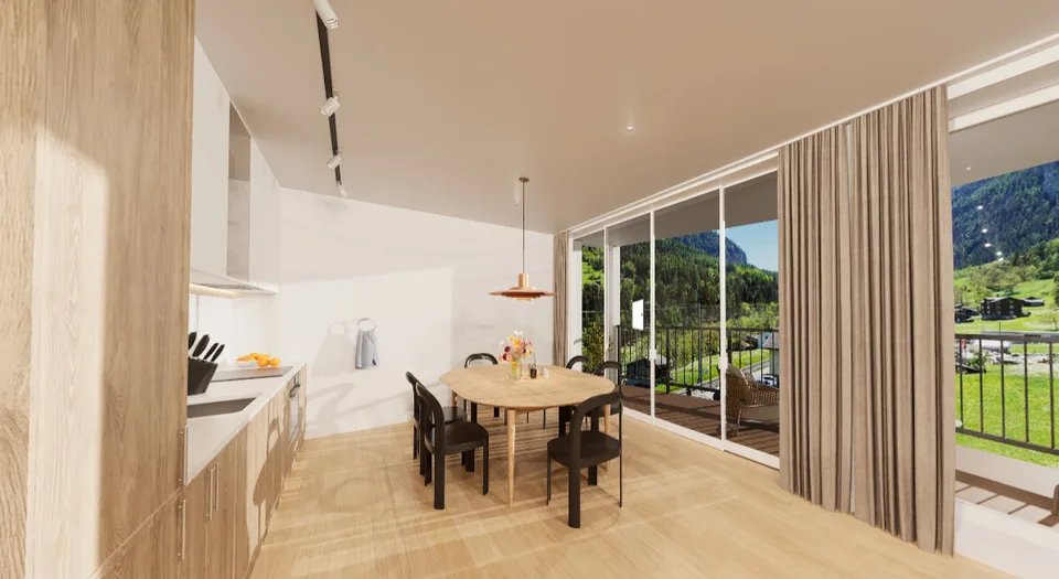 Appartement en attique neuf : 4,5 pièces avec vue de rêve, ascenseur & balcon