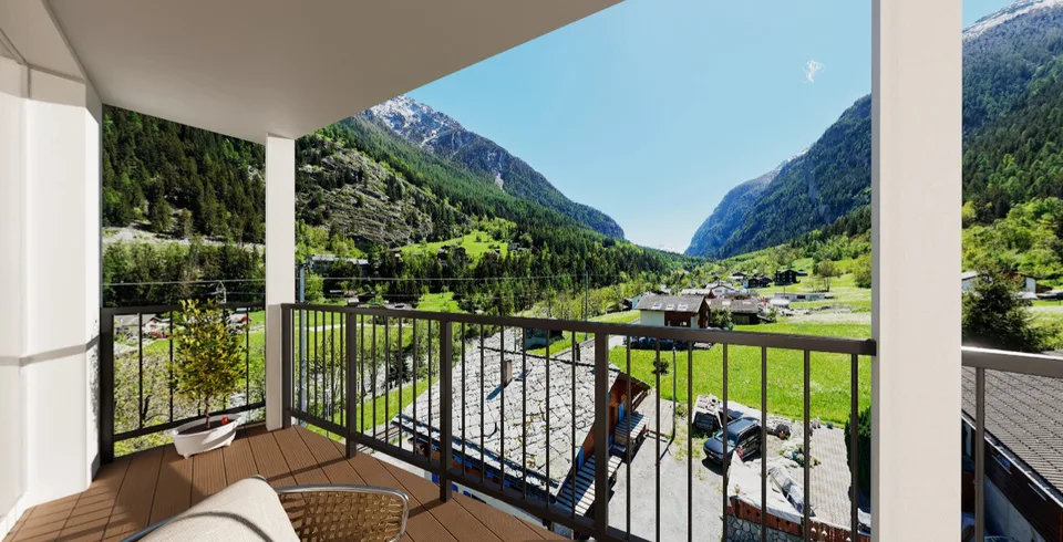 Appartement en attique neuf : 4,5 pièces avec vue de rêve, ascenseur & balcon