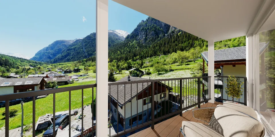 Appartement en attique neuf : 4,5 pièces avec vue de rêve, ascenseur & balcon