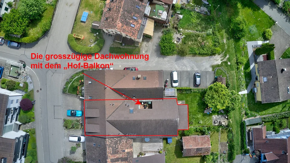 Grosszügige und helle  3 ½-Zimmer Dachwohnung am Rande des alten Dorfkerns von Elgg