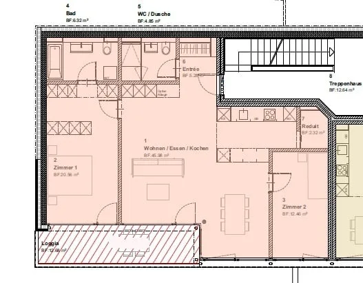 Moderne 3 1/2 Zimmer-Wohnung an bester Lage