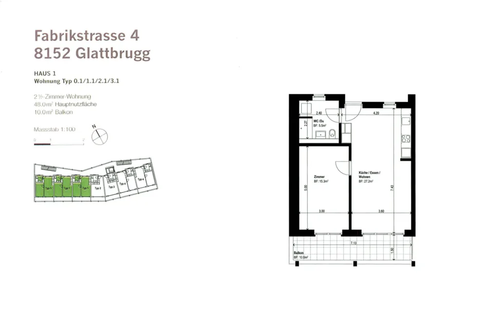 Abitare moderno nel centro di Glattbrugg
