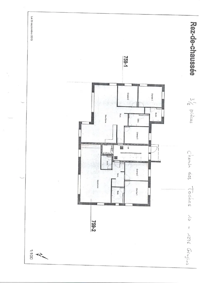 Bel appartement de 3.5 pièces au rez avec jardin à Gingins