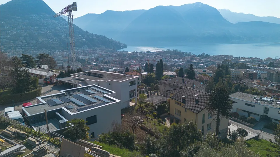 Appartement moderne de 3,5 pièces avec vue sur le lac, nouvellement construit à Massagno