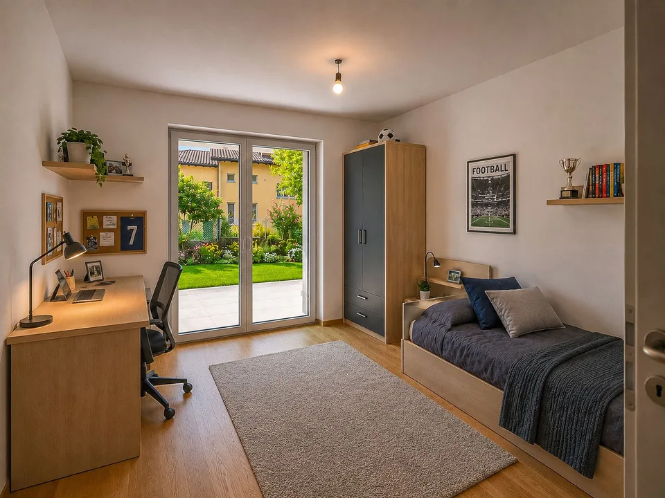 Appartement moderne de 3,5 pièces avec vue sur le lac, nouvellement construit à Massagno