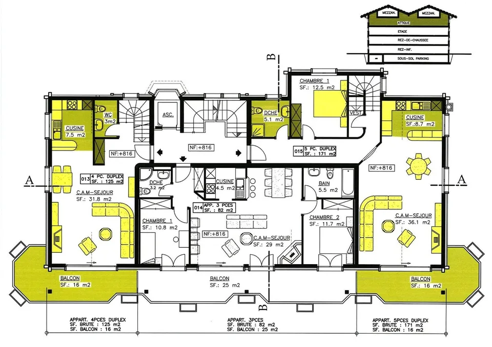 Duplex mit 5.5 Zimmern, Balkon und Panoramablick in einer Zweitwohnung