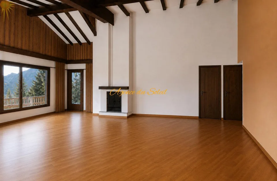Fort potentiel pour cette maison comprenant 2 appartements séparés, située à 5 minutes en voiture de Crans-Montana !