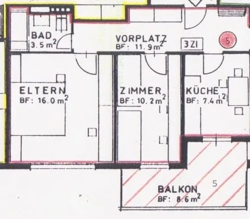 Cozy 2-room apartment with balcony
