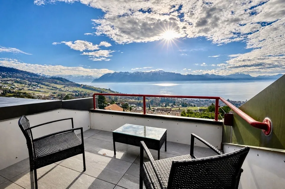 Duplex avec Vue extraordinaire sur le Lac à Lutry