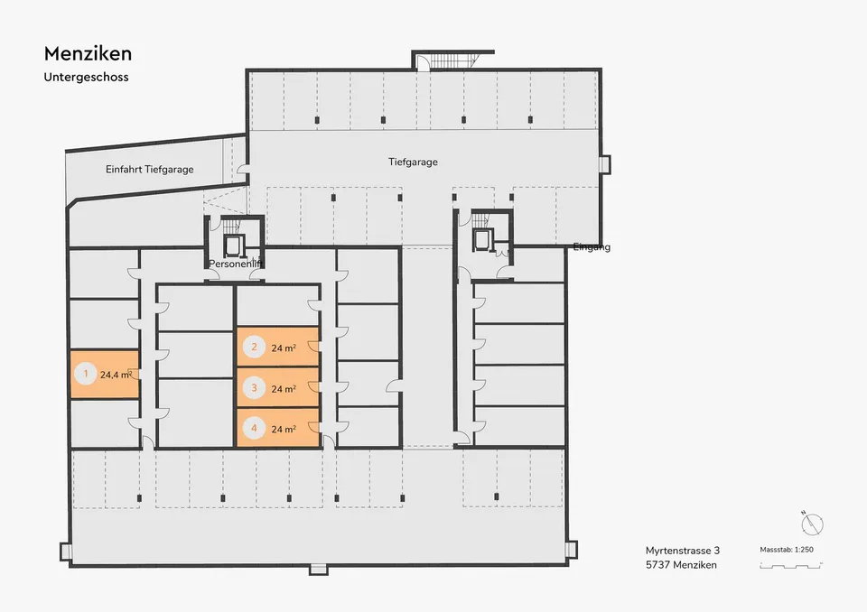 Storage room with 24m2. Uncomplicated, modern & dry.