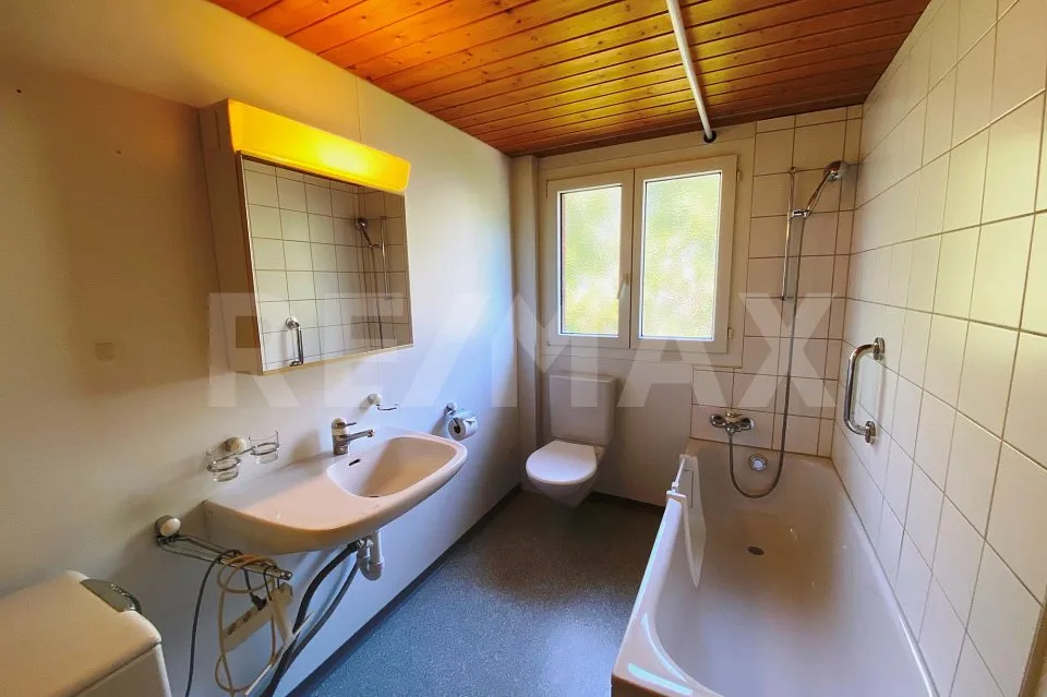 Charmante 2.5-Zimmer-Dachwohnung mit viel Holz und Kaminofen in Domat/Ems